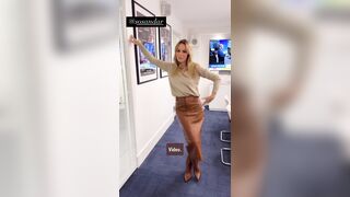 amanda holden 1 -  Cute girl in clothes teasing in front of the camera and chatting sweetly