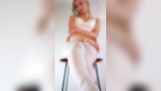 graciemariextra 1 -  Blondie in clothes teasing in front of the camera and chatting sweetly to the chat room