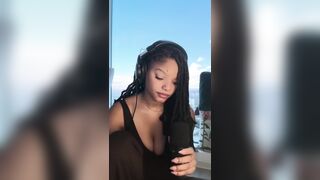 halle bailey 1 -  adorable little girl sings on camera and sweetly chats