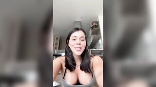 dayanna vargas -  Cute brunette sweetly chats and teases in front of the camera