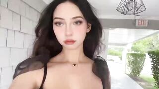 fairyalexx - A charming brunette walks down the street