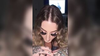 theprincesspineapple 1 - Slutty tattooed bitch sucks her boyfriend's cock deep