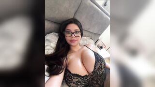 coral sharon - Brunette with big tits poses for the camera