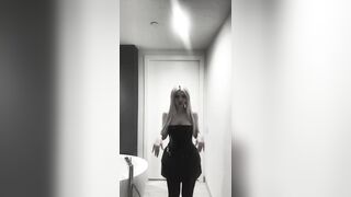 ava max - Young babe in a dress teasing in front of the camera