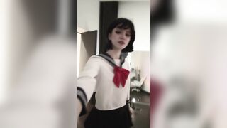 yoursmalldoll  - Cute babe teases in front of the camera and won't take her clothes off