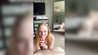 callsigncharlie - Young babe sucks her boy's cock and waits for him to fuck her